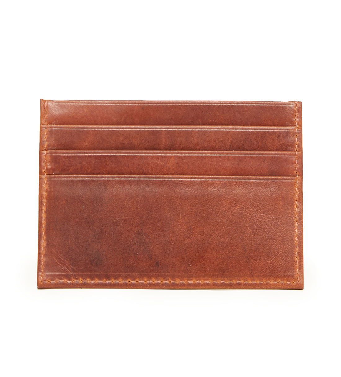Leather Card Holder - Cognac