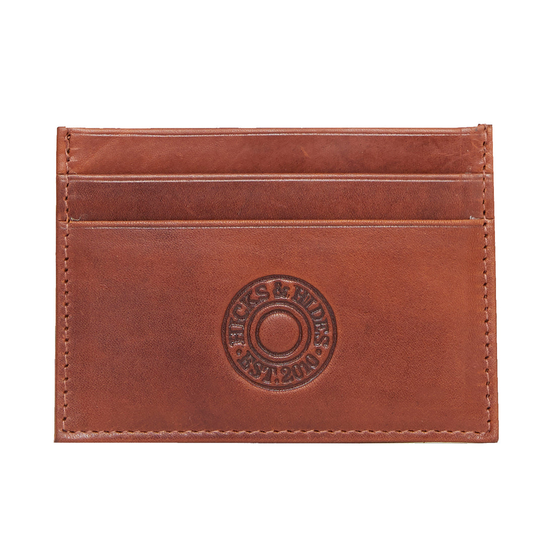 Leather Card Holder - Cognac