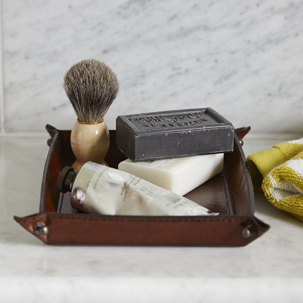 Leather Coin Tray - Tan