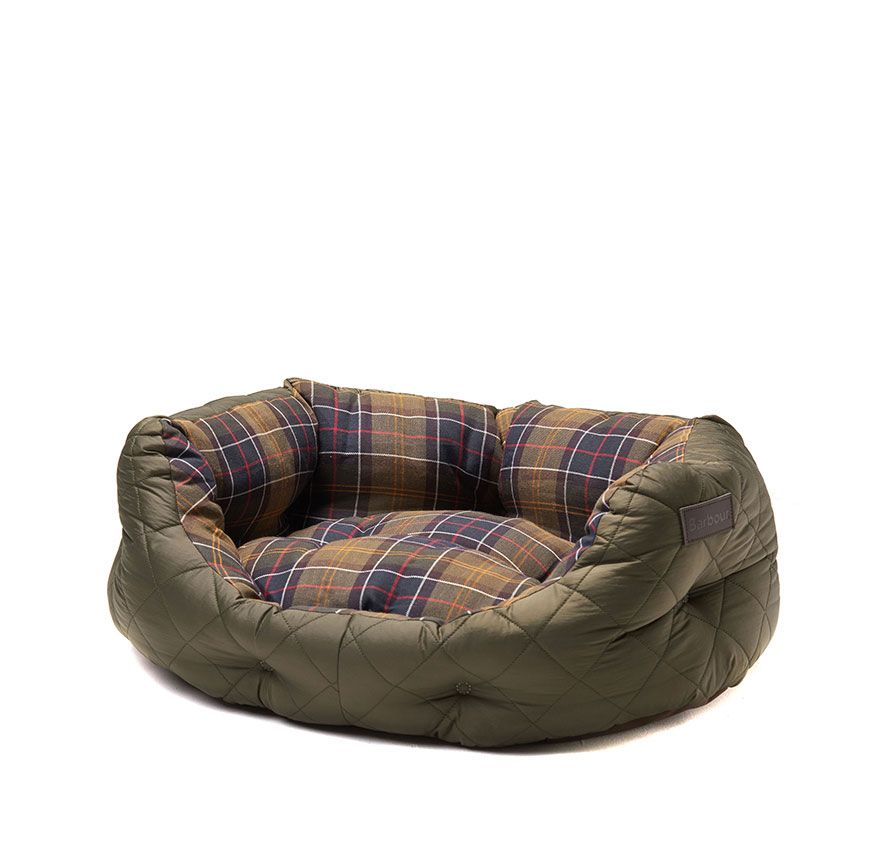 Quilted 24 inch Dog Bed - Olive