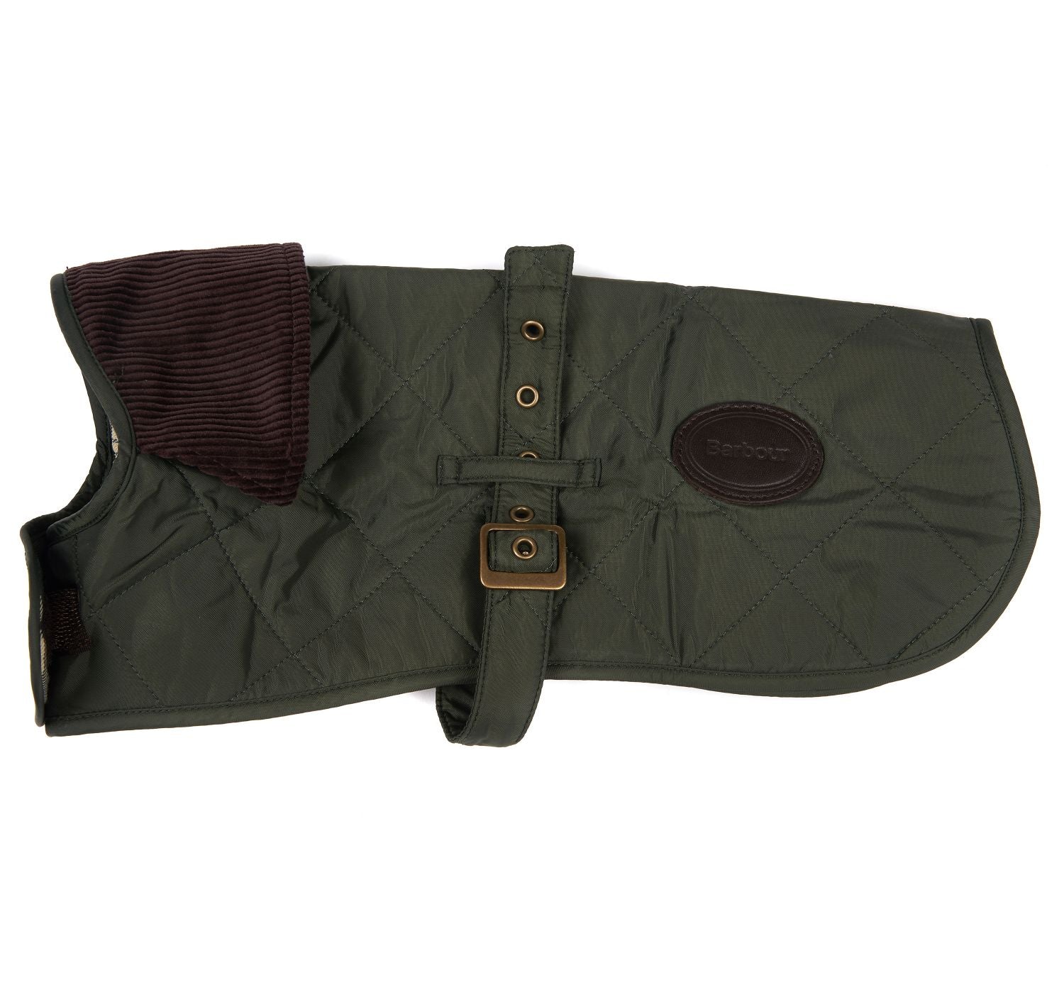 Quilted Dog Coat - Olive