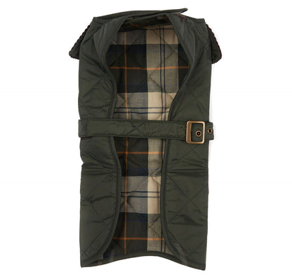 Quilted Dog Coat - Olive