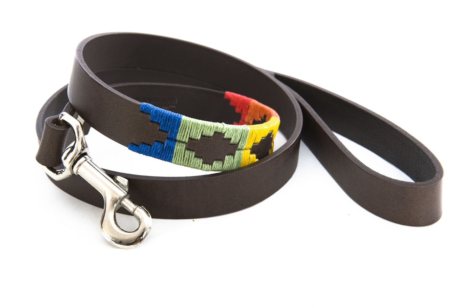 Polo Belt Style Dog Lead - Rainbow