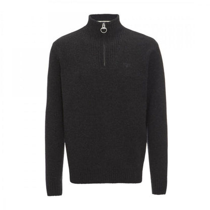 Essential Lambswool Half Zip Jumper - Charcoal