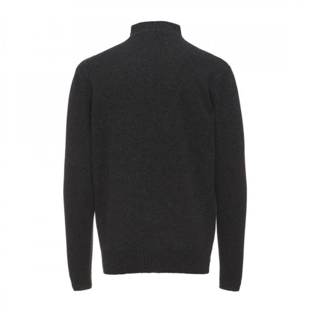 Barbour essential lambswool half zip jumper charcoal online