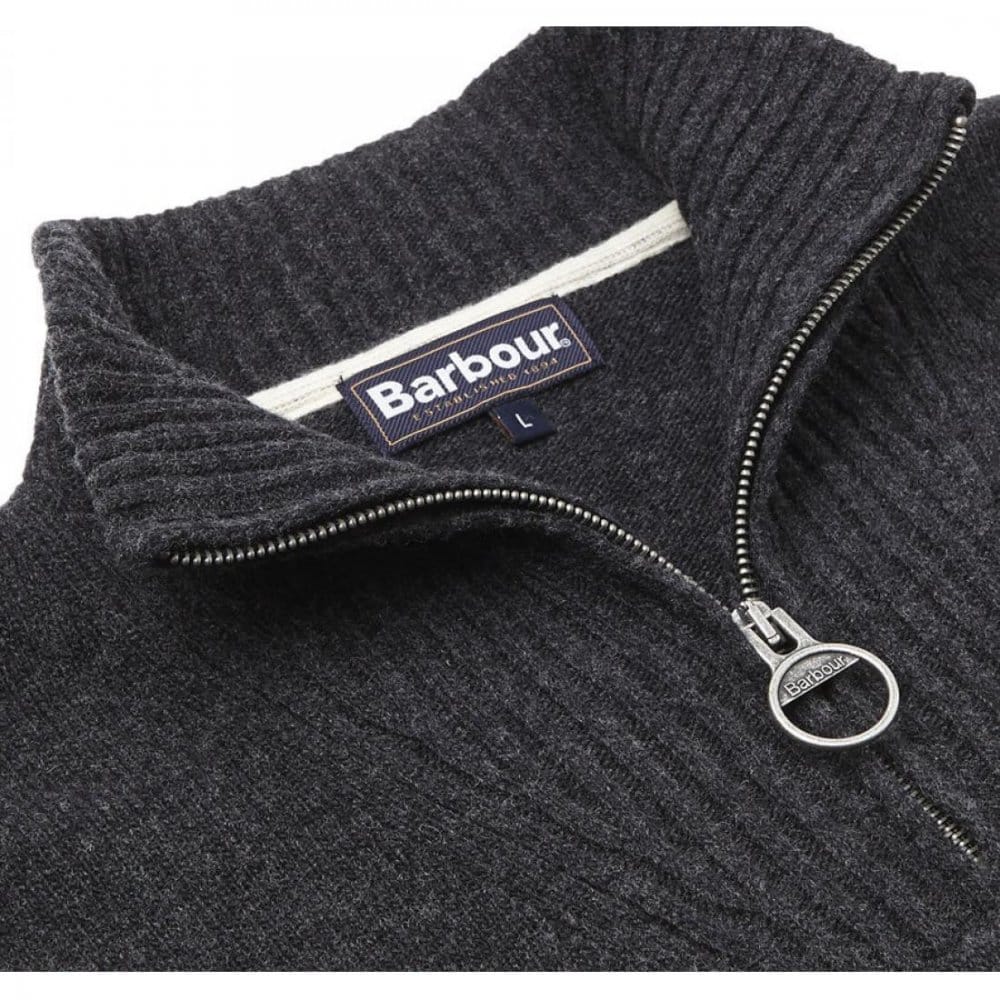 Essential Lambswool Half Zip Jumper - Charcoal