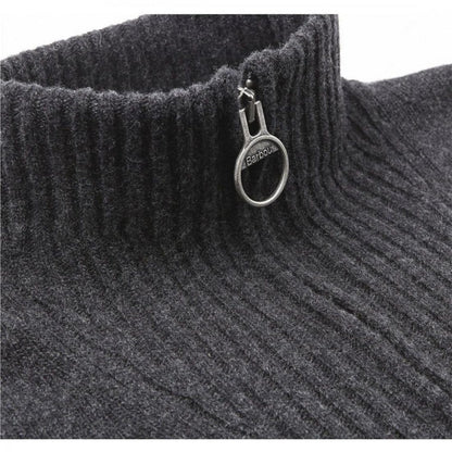 Essential Lambswool Half Zip Jumper - Charcoal