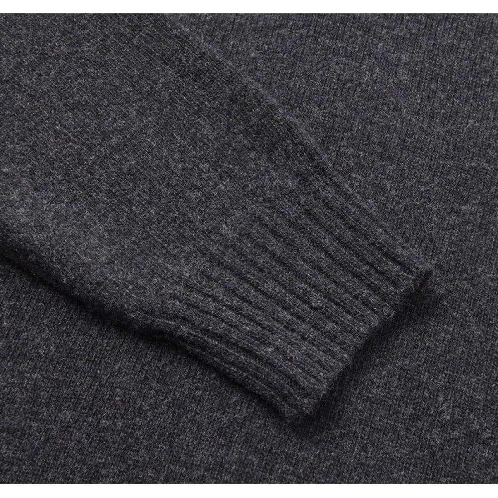 Essential Lambswool Half Zip Jumper - Charcoal