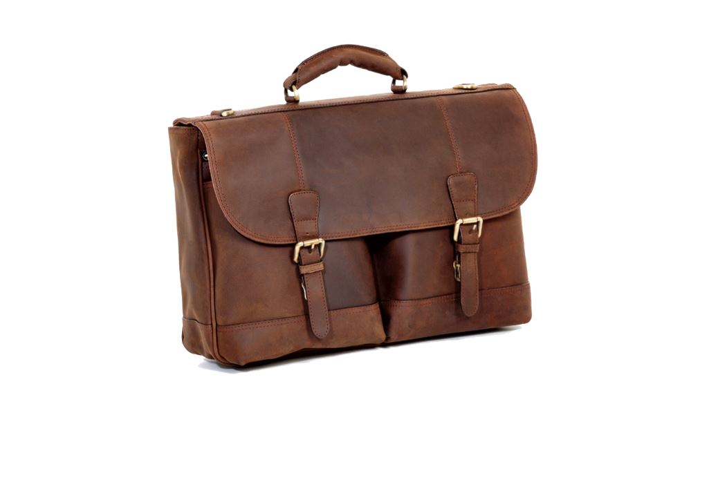 Henry Leather Briefcase - Mud