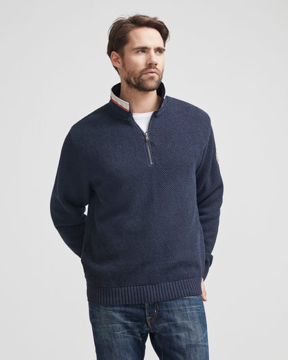 Classic Windproof Sweater - Navy Melange