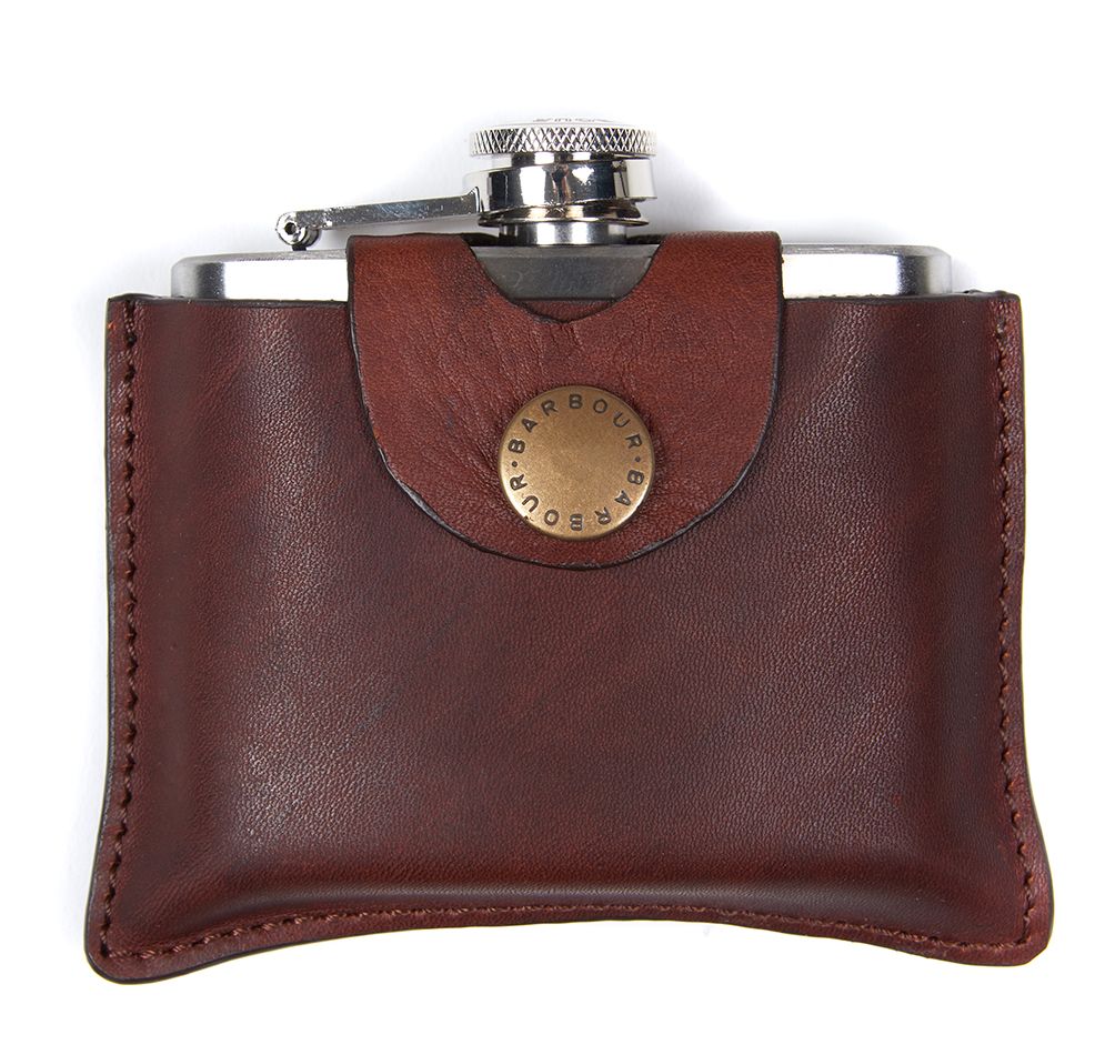 4oz Leather Hip Flask - Brown
