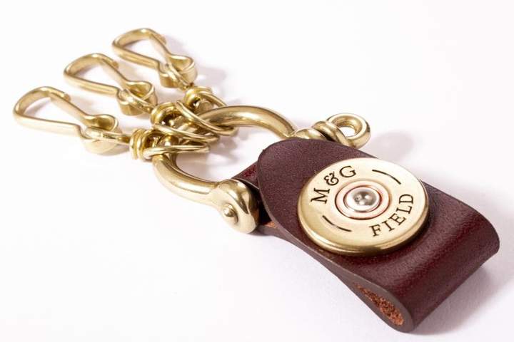 Cartridge Leather Keyring