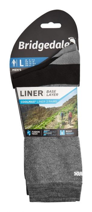 Coolmax Liner Socks - Grey