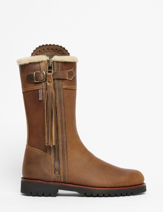 Midcalf Tassel Lined Boot - Biscuit