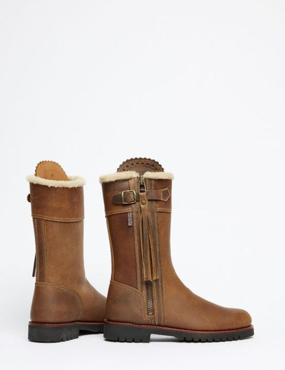 Midcalf Tassel Lined Boot - Biscuit